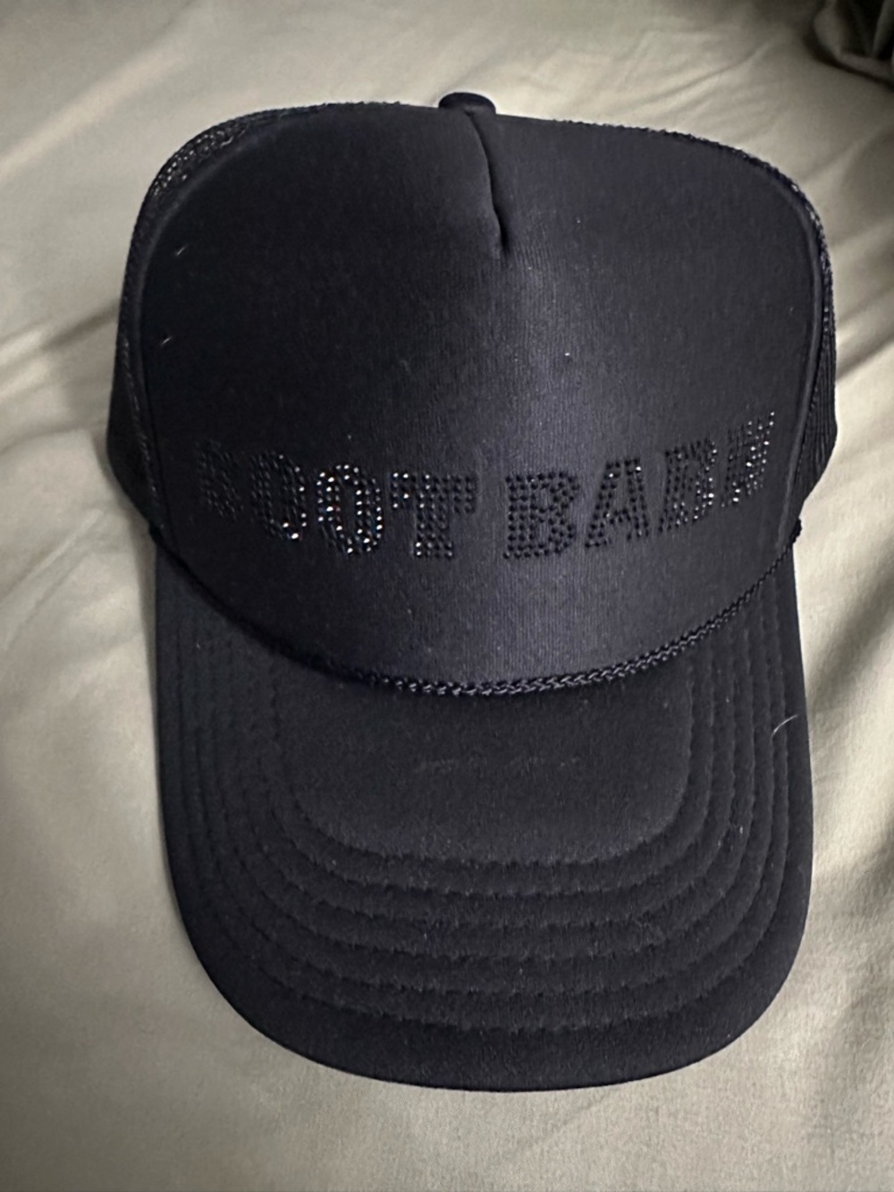 Black 'BOOT BARN' Studded Trucker Hat